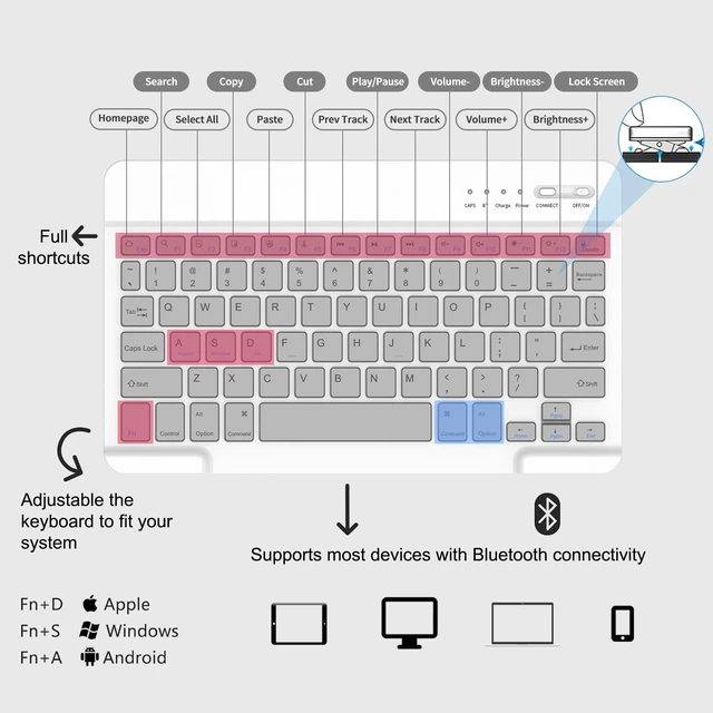 Alt view image 3 of 7 - MMK
for
Samsung
Galaxy
Tab
A11+/A9+
Plus
Case
with
Keyboard
(Gray,
11
inch) | Wireless Magnetic Detachable Folio Keyboard Cover with Pencil Holder, for Tab A9+/A11+ Plus 11 inch