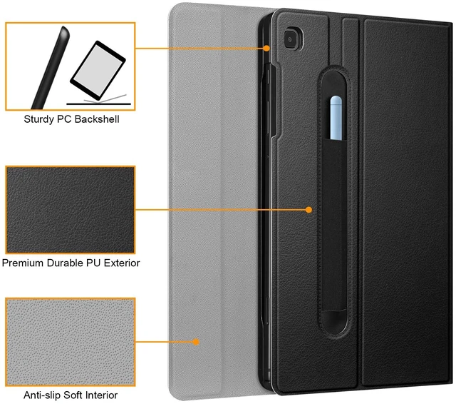 Alt view image 7 of 7 - FINTIE Keyboard Case for Samsung Galaxy Tab S6 Lite 10.4 Inch, Black | 3 Adjustable Angles, Detachable Wireless Bluetooth Keyboard, Secure S Pen Holder