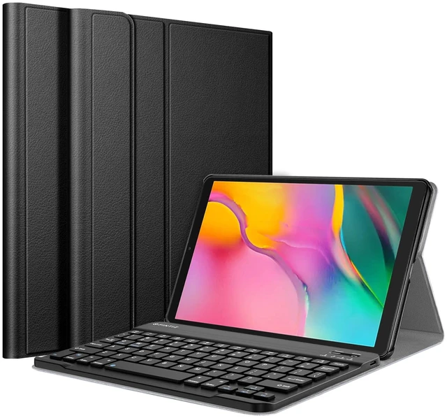 Main image of FINTIE Keyboard Case for Galaxy Tab A 10.1 2019 SM-T510/T515/T517, Black | Slim Shell, Lightweight Stand Cover, Detachable Wireless Bluetooth Keyboard