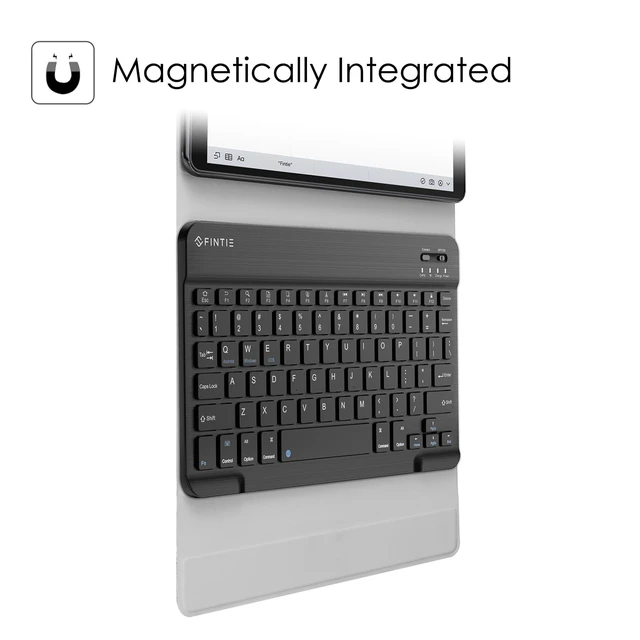Alt view image 5 of 7 - FINTIE Keyboard Case for Galaxy Tab A 10.1 2019 SM-T510/T515/T517, Black | Slim Shell, Lightweight Stand Cover, Detachable Wireless Bluetooth Keyboard