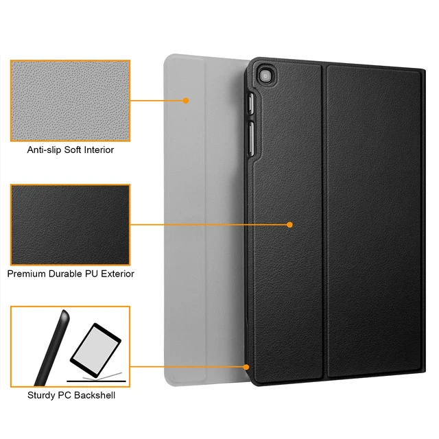 Alt view image 7 of 7 - FINTIE Keyboard Case for Galaxy Tab A 10.1 2019 SM-T510/T515/T517, Black | Slim Shell, Lightweight Stand Cover, Detachable Wireless Bluetooth Keyboard