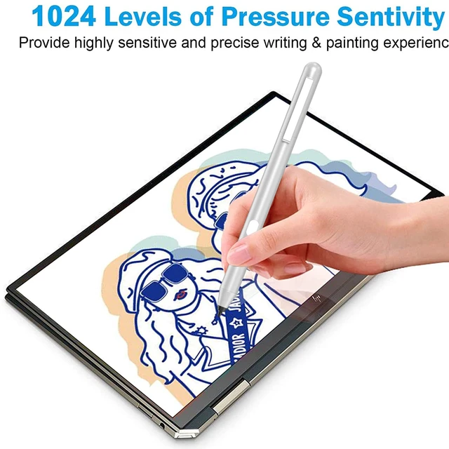 Alt view image 4 of 7 - Stylus Pen for ASUS Touchscreen 300Day Battery 1024 Pressure Palm Rejection | Active Digital Pen for ZenBook/Vivobook/Transformer/ROG/ExpertBook with Ultra-Fine Tip for Precision Drawing and Writing