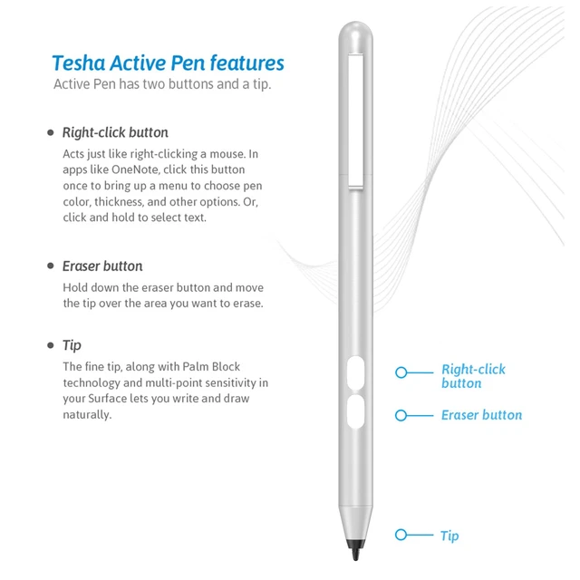 Alt view image 6 of 7 - Stylus Pen for ASUS Touchscreen 300Day Battery 1024 Pressure Palm Rejection | Active Digital Pen for ZenBook/Vivobook/Transformer/ROG/ExpertBook with Ultra-Fine Tip for Precision Drawing and Writing