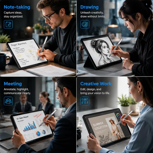 Alt view image 7 of 7 - MPP 1.51 Pen for Surface Pro 11/10/X/9/8 300Day Battery Life Palm Rejection | Digital Pen for Surface, Surface Laptop/Book/Go/Studio, Kobo, 1024 Pressure Precise Drawing & Note-Taking Two Side Buttons