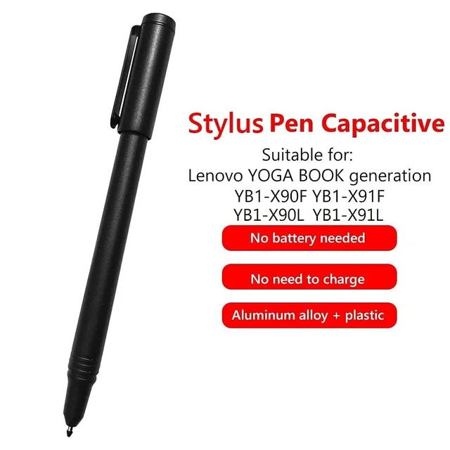 Alt view image 2 of 4 - Yoga Book Real Pen Stylus for Ideapad Yoga Book YB1-X90F YB1-X90L YB1-X91L YB1-X91 10.1" Compatible FZA150000US, ZA0V0224US, ZA0V0035US, ZA0V0091US ZG38C01331 for Touchscreen, Real Pen, Black, Black