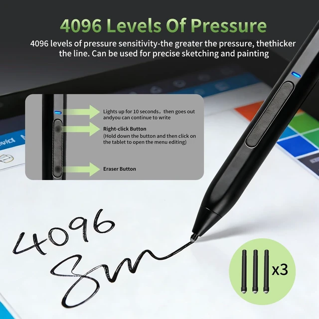 Alt view image 4 of 6 - Rsepvwy Stylus Pen for HP Omnibook X Flip | Stylus Pen for HP Omnibook X Flip, MPP 2.0 Tilt Pen with Pressure Sensitivity and Palm Rejection, Rechargeable