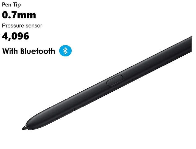 Alt view image 2 of 6 - S23 Ultra S Pen (WithBluetooth) Replacement for Samsung Galaxy S23 Ultra Stylus Pen (4096 Pressure Levels) S Pen S23 Ultra Pen with 5xTips/Nibs (Graphite/Red)