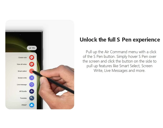 Alt view image 6 of 6 - S23 Ultra S Pen (WithBluetooth) Replacement for Samsung Galaxy S23 Ultra Stylus Pen (4096 Pressure Levels) S Pen S23 Ultra Pen with 5xTips/Nibs (Graphite/Red)