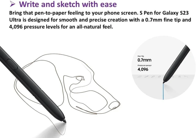 Alt view image 7 of 7 - for Galaxy S22 Ultra S Pen WithBluetooth Replacement for Samsung Galaxy S22 Ultra 5G Touch Stylus Pen, S22 S Pen Replacement + Tips/Nibs (Burgundy) (Blue)
