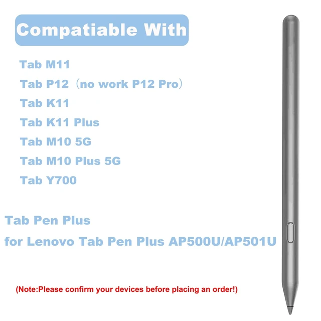 Alt view image 2 of 6 - Tab Pen Plus for Lenovo Tab Pen Plus AP500U/AP501U,for Lenovo Tab M11/P12 | for Lenovo Idea Tab Pro Gen 2,Tab Plus Gen 2,K11 LTE,Yoga Tablet Plus ,Yoga Tablet Pro ,Support LPP 2.0 Protocols