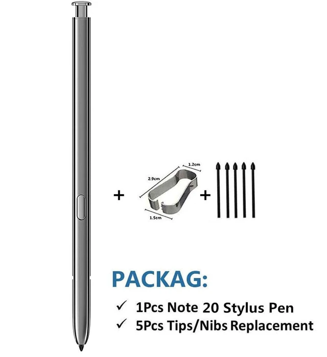 Alt view image 4 of 6 - Note 20 S Pen Replacement for Samsung Galaxy Note 20 Note 20 Ultra 5G Stylus Touch S Pen with Tips/Nibs (Gray)