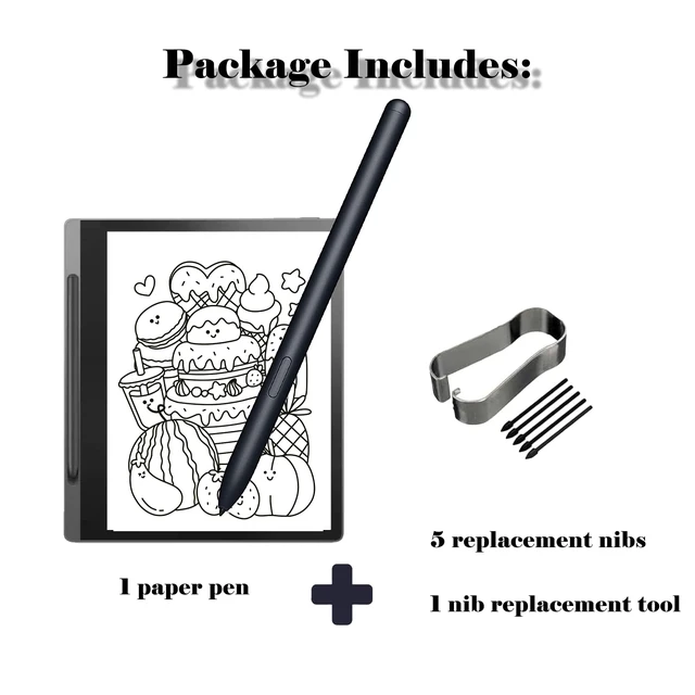 Alt view image 5 of 6 - A-10 Smart Paper Pen for Lenovo Smart Paper Pen, Stylus Replacement for Lenovo Yoga PaperPen with Improved Eraser -Black