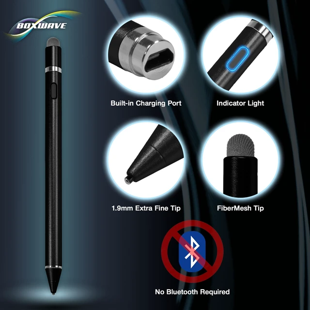 Alt view image 4 of 7 - BoxWave Stylus Pen Compatible with ASUS Transformer Book T100 - AccuPoint Active Stylus, Electronic Stylus with Ultra Fine Tip - Jet Black