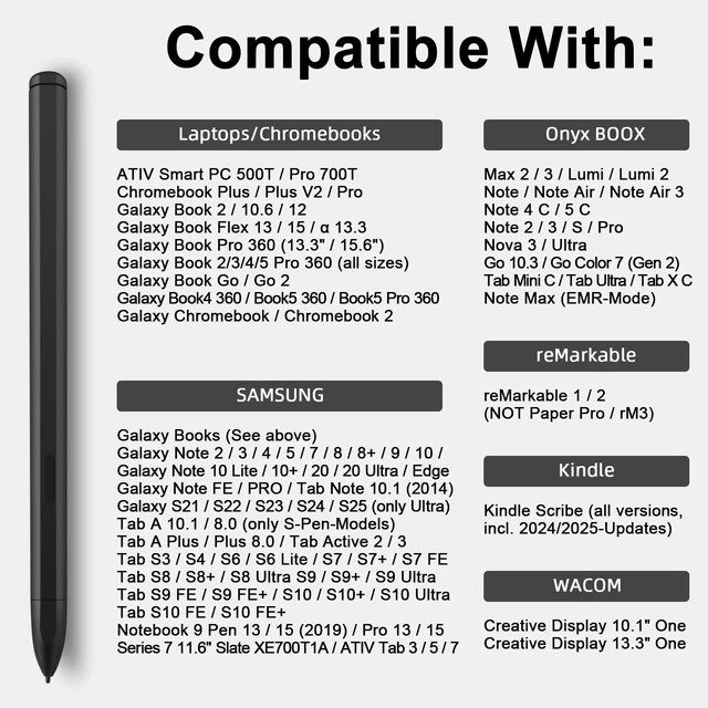 Alt view image 2 of 7 - ELZO Magnetic EMR Stylus Pen Compatible with Remarkable 2, 9 Tips | Digital Eraser & 9 Replacement Nibs, Battery-Free, 4096 Pressure Levels, Palm Rejection & Tilt Support for Smooth Writing