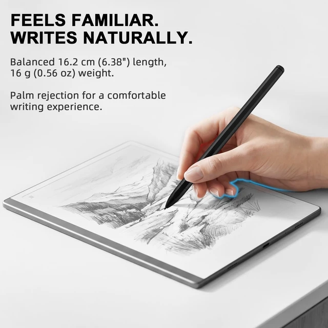Alt view image 7 of 7 - ELZO Magnetic EMR Stylus Pen Compatible with Remarkable 2, 9 Tips | Digital Eraser & 9 Replacement Nibs, Battery-Free, 4096 Pressure Levels, Palm Rejection & Tilt Support for Smooth Writing