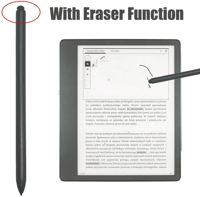 Alt view image 4 of 6 - Z-10 Premium Pen Compatible with Amazon Kindle Scribe with Improved Eraser, Sleek Stylus Replacement for Amazon Kindle Scribe Premium Pen Design