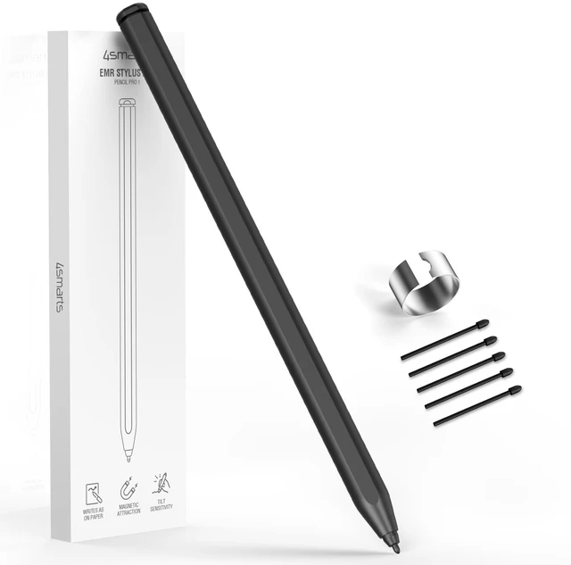 Main image of 4smarts SP18A Pro-EMR Stylus Pen for Remarkable 2, Kindle Scribe, BOOX Note Air3 C/Note Air4 C & Wacom One DTC133 4096 Pressure, Tilt, Eraser, Battery-Free
