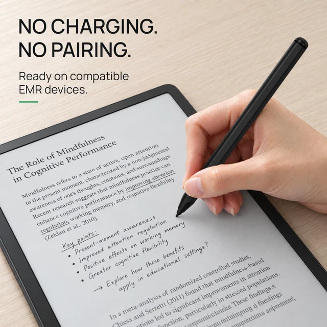 Alt view image 4 of 7 - 4smarts SP18A Pro-EMR Stylus Pen for Remarkable 2, Kindle Scribe, BOOX Note Air3 C/Note Air4 C & Wacom One DTC133 4096 Pressure, Tilt, Eraser, Battery-Free
