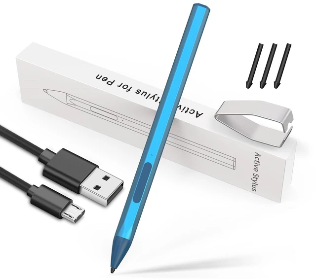 Main image of Stylus Pen for Microsoft Surface Pro 11/10/9/8/X/7+/7/6/5/4/3/Surface 3, Surface Go 4/3/2/1, Surface Laptop/Studio/Book 5/4/3/2/1 with Palm Rejection, 4096 Levels Pressure, Blue