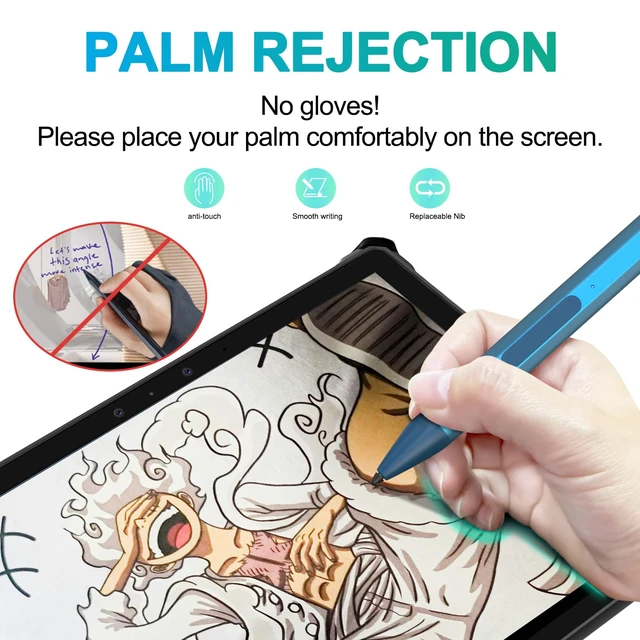 Alt view image 5 of 7 - Stylus Pen for Microsoft Surface Pro 11/10/9/8/X/7+/7/6/5/4/3/Surface 3, Surface Go 4/3/2/1, Surface Laptop/Studio/Book 5/4/3/2/1 with Palm Rejection, 4096 Levels Pressure, Blue