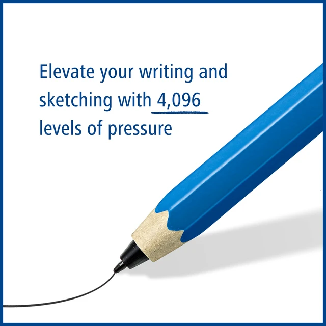 Alt view image 3 of 7 - STAEDTLER Lumograph Digital Stylus Pen for Touchscreens: No Charging or Batteries, Real Pencil Feel & Grip, Works with Samsung Galaxy Tab, Kindle Scribe, Remarkable 2 & More, with 5 Replacement Nibs