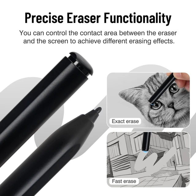 Alt view image 4 of 7 - Magnetic Stylus for Kindle Scribe Pen with Eraser, Replacement for Remarkable 2 Pen with Eraser, EMR Pen for Kindle Scribe Stylus, 4096 Pressure Sensitivity,Palm Rejection,Tilt Support with 5 Pen Tips