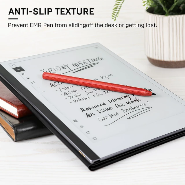 Alt view image 7 of 7 - Wooden Replacement for Kindle Scribe Pen with Eraser, EMR Stylus for Remarkable 2 Pen Replacement with Eraser, 4096 Pressure Levels, Tilt Support, Palm Rejectionwith 3 Pen Tips