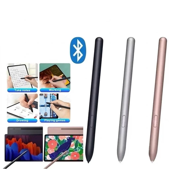 Alt view image 2 of 7 - for Samsung Galaxy Tab S7 S7+SM-T970 T870 Stylus s Pen Replacement Stylus Suitable for Galaxy Tab S8 S8+S8 Ultra SM-X700X800 X900, Supports Bluetooth 5 Pen Tips and Clips (Golg)