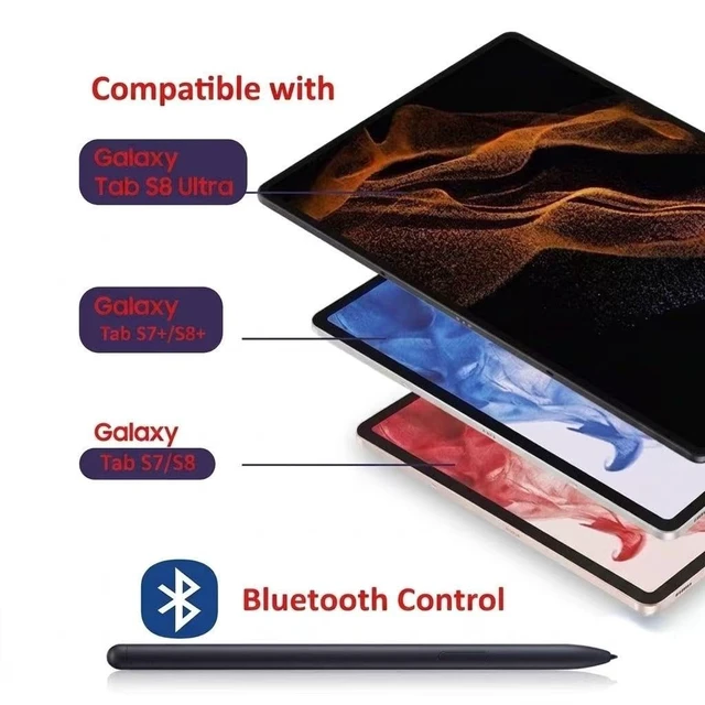 Alt view image 3 of 7 - for Samsung Galaxy Tab S7 S7+SM-T970 T870 Stylus s Pen Replacement Stylus Suitable for Galaxy Tab S8 S8+S8 Ultra SM-X700X800 X900, Supports Bluetooth 5 Pen Tips and Clips (Golg)