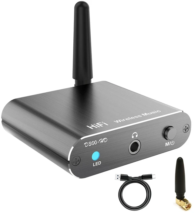Main image of Forvido Bluetooth Receiver for Home Stereo, DAC Bluetooth 5.3 Adapter | with RCA/Optical/AUX 3.5mm Output, HiFi Audio Wireless Receiver for Old Stereo System aptX HD aptX Low Latency aptX AAC SBC
