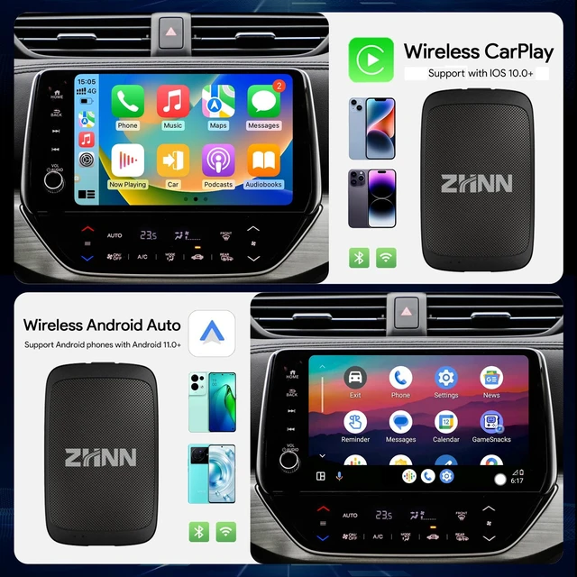 Alt view image 4 of 7 - ZHNN Carplay AI Box, Wireless Carplay Android Auto AI Box Smart AI Box 2+16G AI Box for OEM Wired Carplay, WiFi Version
