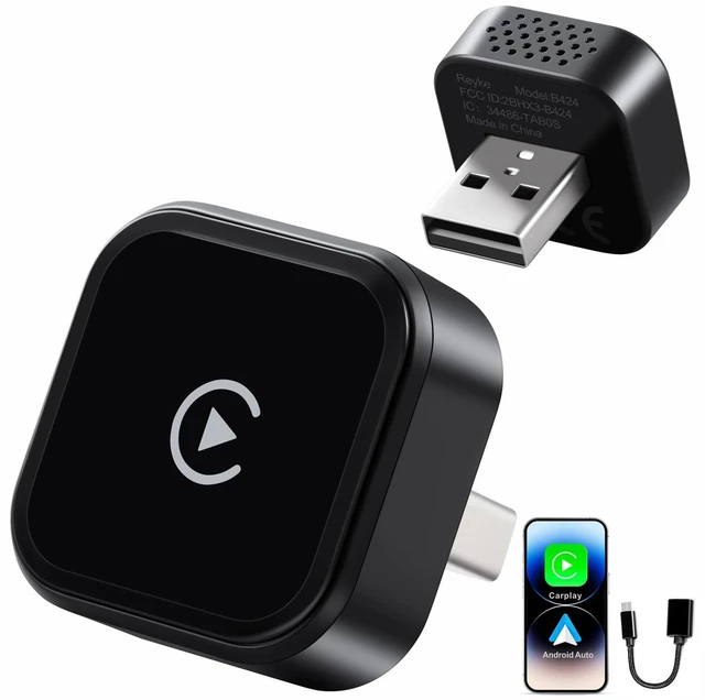 Main image of 2026 Upgraded Wireless CarPlay Adapter for iphone & Android Auto, 2-in-1 | Converts Factory Wired Apple CarPlay/Android Auto to Wireless, iOS 10+/Android 11+, Fast Auto Reconnect, Remembers 2 Phones