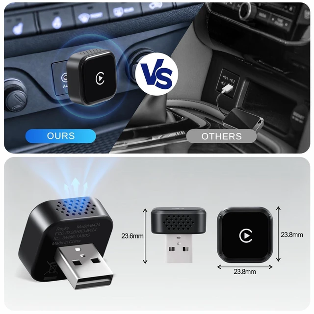 Alt view image 4 of 7 - 2026 Upgraded Wireless CarPlay Adapter for iphone & Android Auto, 2-in-1 | Converts Factory Wired Apple CarPlay/Android Auto to Wireless, iOS 10+/Android 11+, Fast Auto Reconnect, Remembers 2 Phones