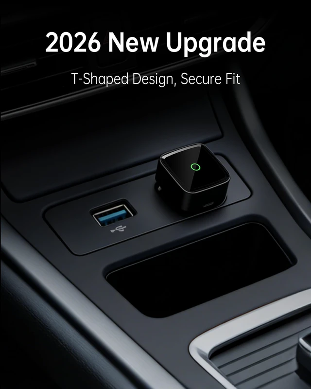 Alt view image 3 of 7 - ONINCE Wireless CarPlay Adapter USB-C, Only for Type-C CarPlay Cars | Keep Adjacent Ports Free | Direct USB-C | Plug & Play | 5-Sec Auto Connect