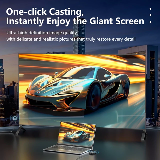 Alt view image 2 of 7 - Wireless HDMI Transmitter and Receiver 4K, 2in1 2.4/5G Screen Mirror Wireless Display Adapter and Extender Kit, Cast Video Audio for Laptop, PC Computer, Camera, PS 3/4 to Monitor, TV, Projector