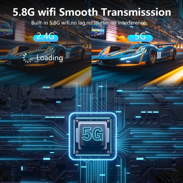 Alt view image 4 of 7 - Wireless HDMI Transmitter and Receiver 4K, 2in1 2.4/5G Screen Mirror Wireless Display Adapter and Extender Kit, Cast Video Audio for Laptop, PC Computer, Camera, PS 3/4 to Monitor, TV, Projector