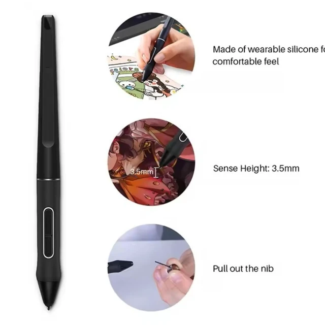Alt view image 5 of 7 - Battery-Free Stylus PW517 with 2 Programmable Hot Keys Compatible with Kamvas 12/13/16 (2021), Kamvas 22/24 Series, Kamvas Pro 13/16 (2.5K), Kamvas Pro 24 (4K)
