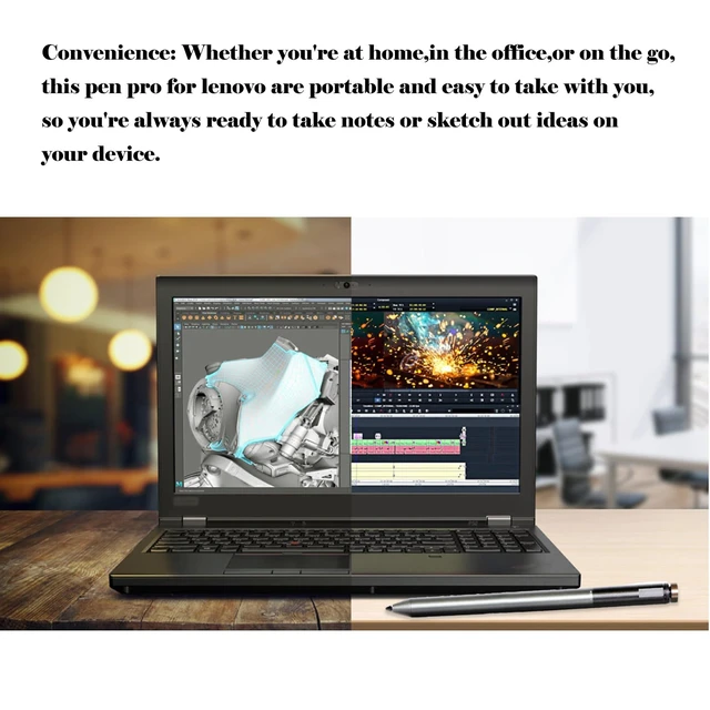Alt view image 6 of 6 - Pen Pro for Lenovo Pen Pro,Compatible with ThinkPad P52, ThinkPad X1 Extreme (20MF, 20MG),ThinkPad X1 Tablet Gen 3 (20KJ,20KK),AES 2.0 Protocol