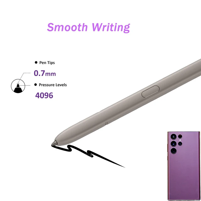 Alt view image 4 of 6 - S24 Ultra S Pen for Samsung Galaxy S24 Ultra Stylus Replacement, Violet | WithBluetooth, S24 Ultra Stylus S Pen Replacement for Samsung Galaxy S24 Ultra Stylus, EJ- PS928BJEGUS, 4096 Levels Pressure
