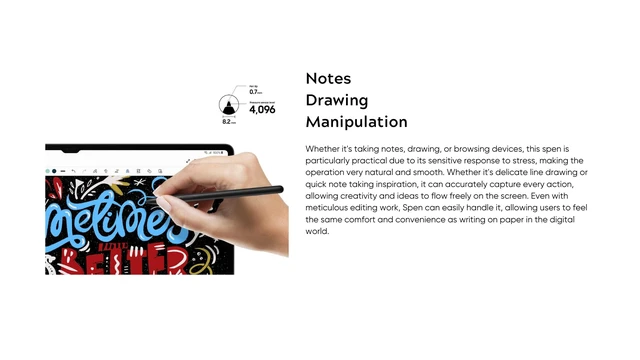 Alt view image 3 of 6 - Galaxy Tab S10 S Pen (WithBluetooth) Replacement for Samsung Galaxy Tab S10 Ultra, S10+ /S10 Plus, S9 Ultra, S9+/S9 Plus, S9 Stylus Pen + Tips (Blue)