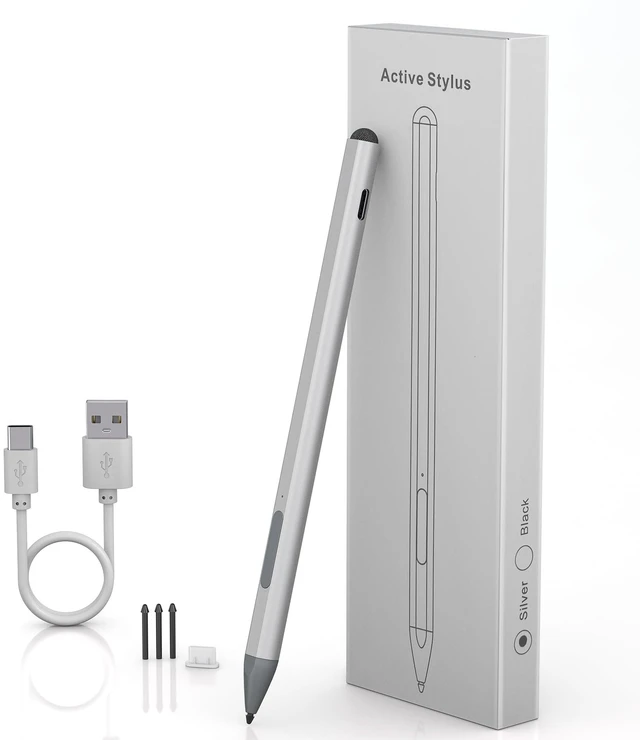 Main image of Surface Pen - Surface Pro Pen Stylus for Surface Pro 11/9/10/8/X/7/6/5/4/3, USB-C Fast Charge, 4096 Pressure Sensitivity, Palm Rejection Surface Pen for Surface Go 2/3/4/Book/Laptop/Studio