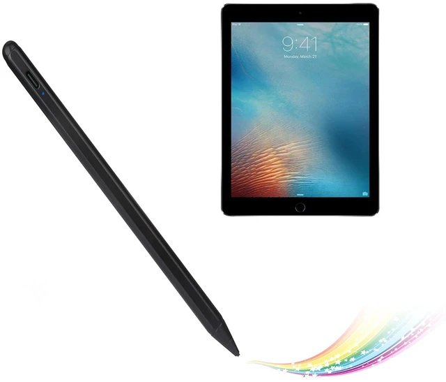 Main image of Electronic Stylus for iPad Pro 9.7" Pencil,Active Capacitive Pencil Compatible with Apple iPad Pro 9.7-inch Stylus Pens,Good on Drawing and NotesType-C Rechargeable Pen, Black