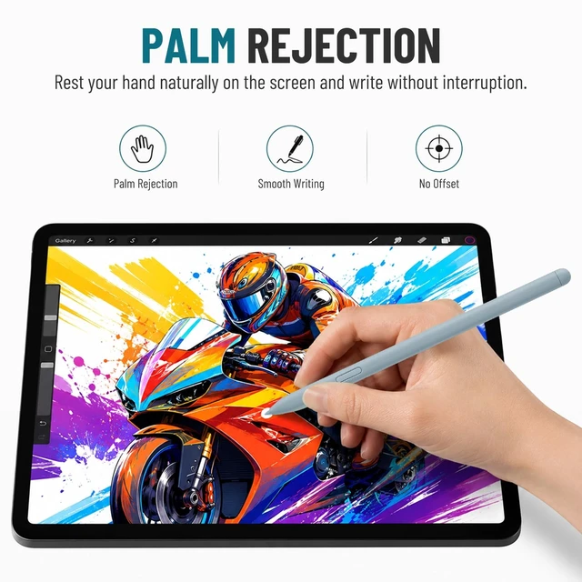 Alt view image 5 of 7 - Magnetic EMR Stylus Pen for Remarkable 2/1 with Eraser & 5 Tips, Blue | with Eraser Button, 4096 Pressure Sensitivity, Palm Rejection, Fit Kindle Scribe & Galaxy & Wacom Devices, with 5 Tips