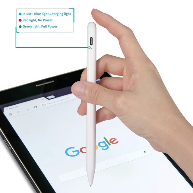 Alt view image 2 of 6 - Electronic Stylus Pens for iPhone 14/13 Pro Max Pencil, EDIVIA Active Digital Pencil with 1.5mm Ultra Fine Tip Stylus Pen for iPhone 14/13 Pro Max Stylus, Good for Drawing and Writing,White