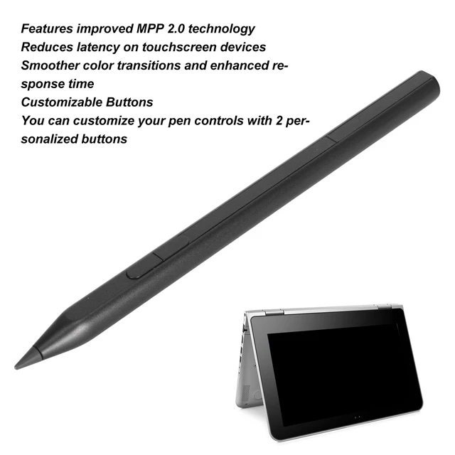 Alt view image 2 of 7 - Pen for X360 Spectre X360 Envy X360, 4096 Level Pressure Sensitivity Laptop Pencil, Rechargeable Pen for Laptop