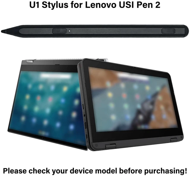 Alt view image 6 of 6 - U1 Stylus Pen for Lenovo USI 2.0 Pen Compatible with Lenovo Chromebook Duet 3/5,U1 Pen for ideaPad Flex 5 Chromebook,4096 Pressure Sensitivity(Black)