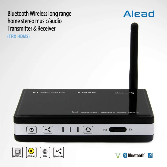 Alt view image 2 of 7 - Alead Nolan TRX HDM2 Wireless Home HD MultiLinks Stereo Audio Transmitter and Receiver (A2DP), Long Range, Digital Audio Optical, SPDIF. for TV, Home Theater, Apple TV, Bluetooth Speaker, Headphone