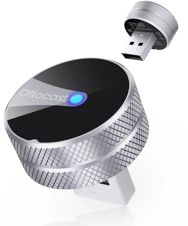 Main image of OTTOCAST Mini Tube 2026 Wireless CarPlay & Android Auto Adapter | Plug & Play for iPhone & Android, Seamless Auto-Connect, Stable Performance, Premium Aluminum Design