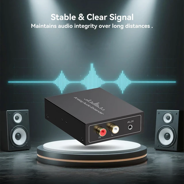 Alt view image 5 of 7 - Analog Audio Extender RCA 3.5MM Stereo Over Ethernet LAN Single Cat5e/6 Cable, up to 1640FT/500M No External Power Required for Home Theater Church AMP Long Distance Audio Transmission