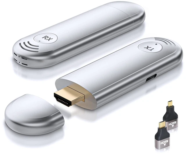 Main image of TTQ Wireless HDMI Transmitter and Receiver, Plug and Play, 2.4G/5G 100FT Range, Wireless HDMI Extender 4K Decoding 1080P Output, Support Laptop PC TV Box Projector Camera DV, No Need Bluetooth WiFi